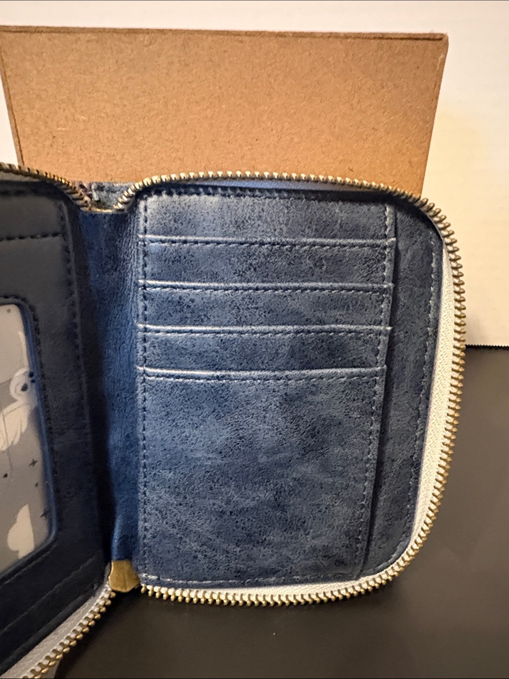 Loungefly Night Castle Zip Wallet - Navy, Gray, Yellow - Picture 4 of 5